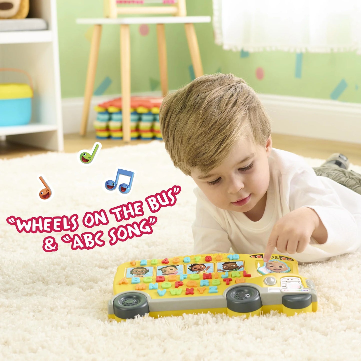 Learning Bus, over 85 Learning Phrases, Counting, Alphabet, Music, Sounds, Yellow Baby and Toddler Toys