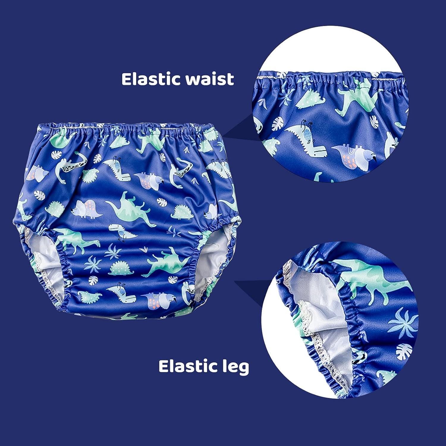 Waterproof Diaper Cover for Rubber Pants for Toddlers Good Elastic Rubber Swim Diaper Cover for Potty Training Underwear Boy 3T