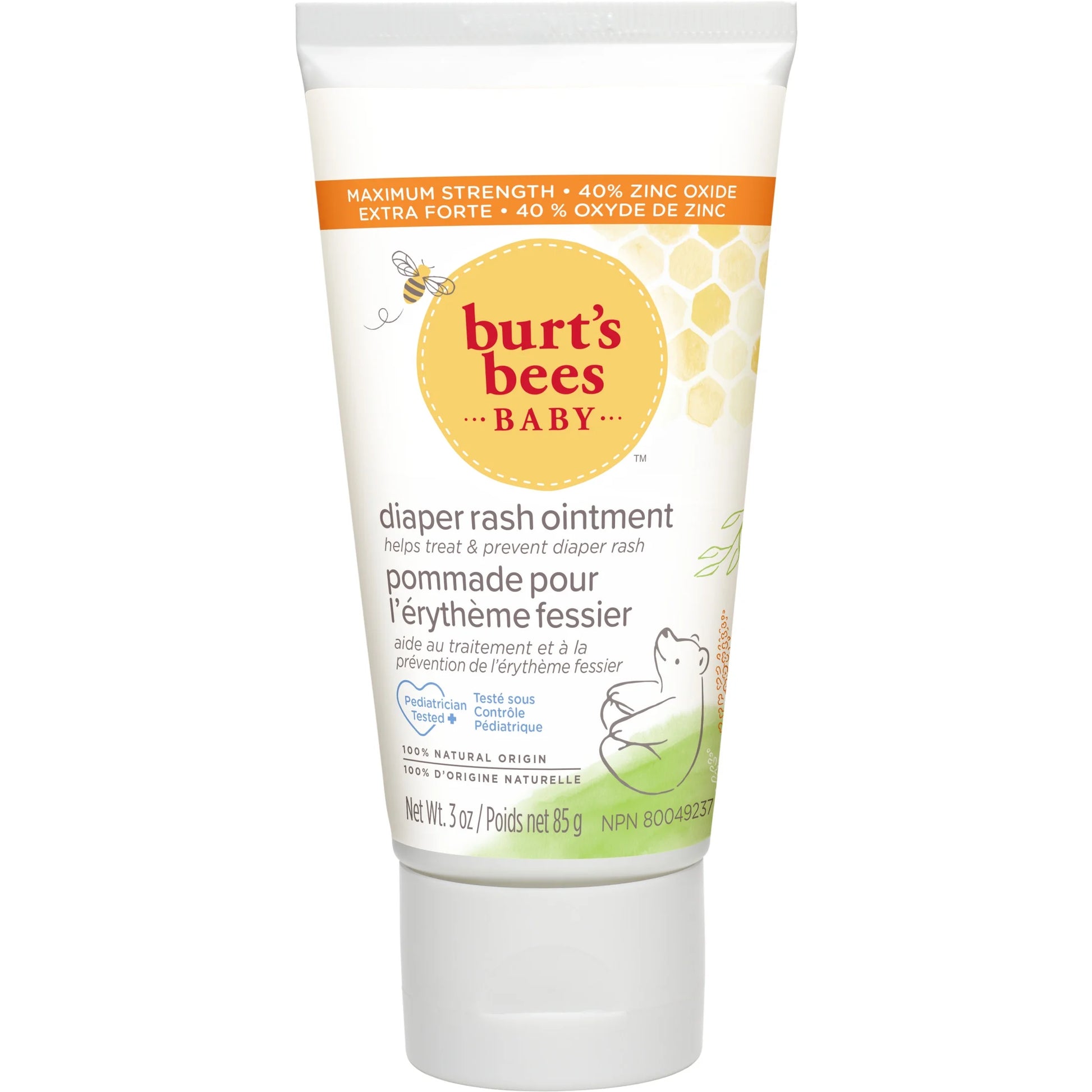 Baby 100% Natural Origin Diaper Rash Ointment, 3 Ounce Tube