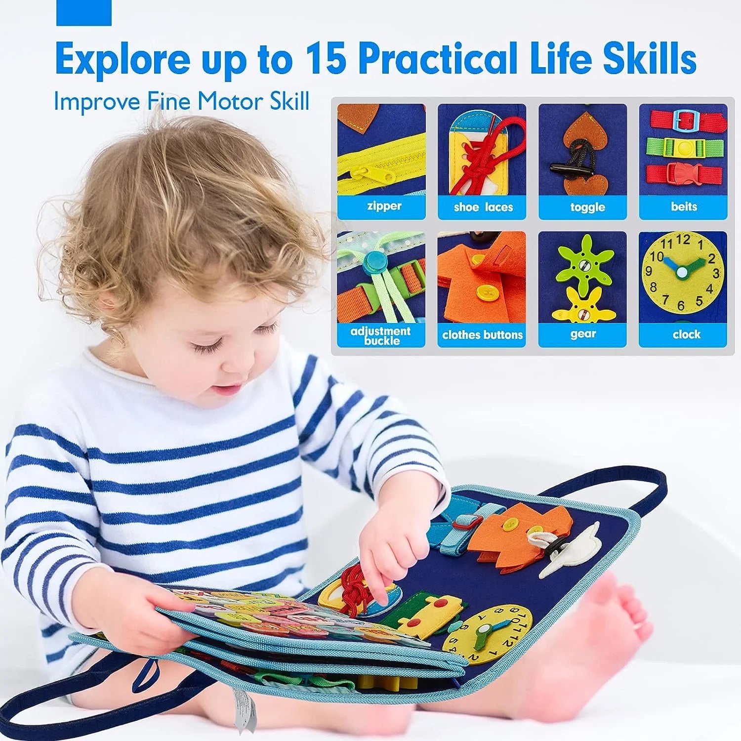 Montessori Toys for Toddler Boys, Busy Board Toy for Toddlers 1-3, Learning Educational Toys for 1 2 3 Year Old Boys Girls