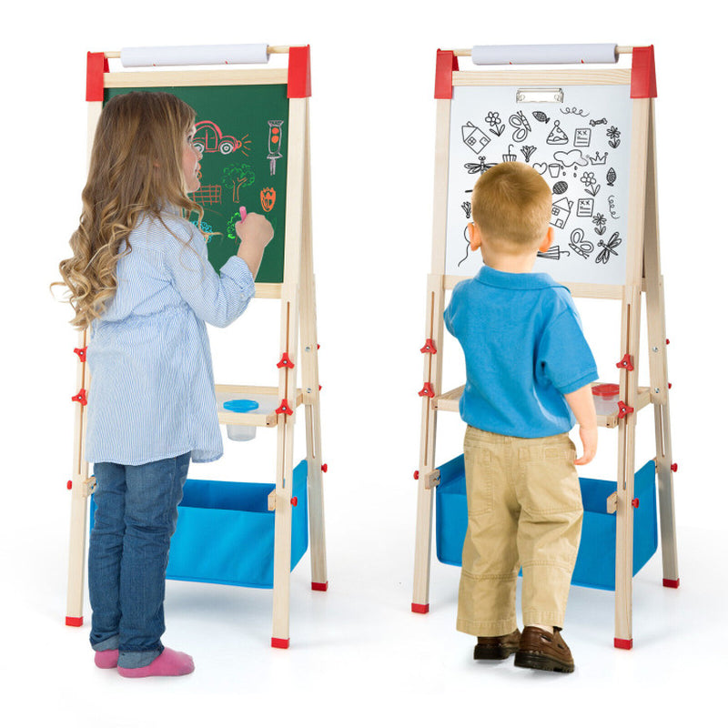 3-In-1 Double-Sided Adjustable Kid Easel for 3-8 Years Old Toddlers