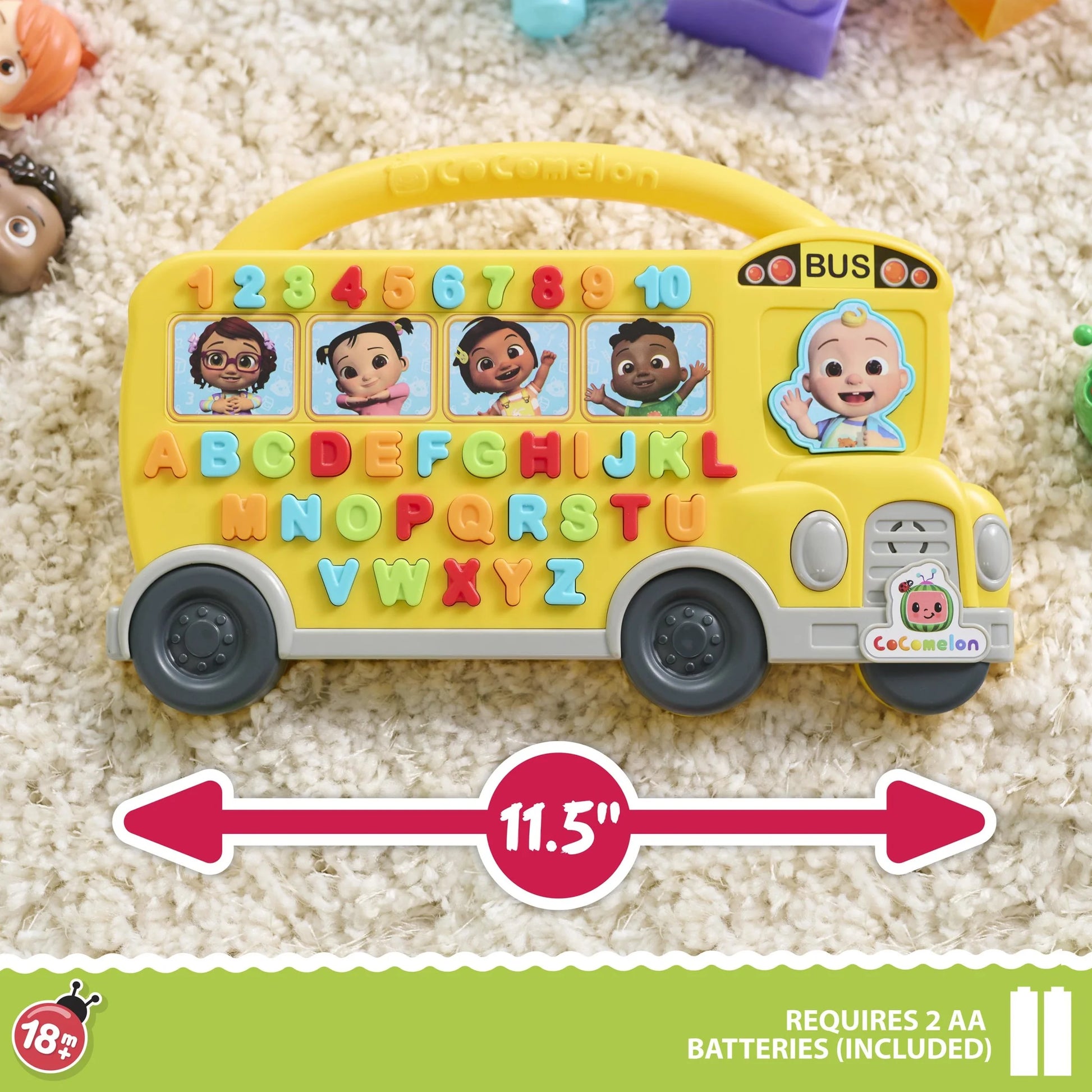 Learning Bus, over 85 Learning Phrases, Counting, Alphabet, Music, Sounds, Yellow Baby and Toddler Toys