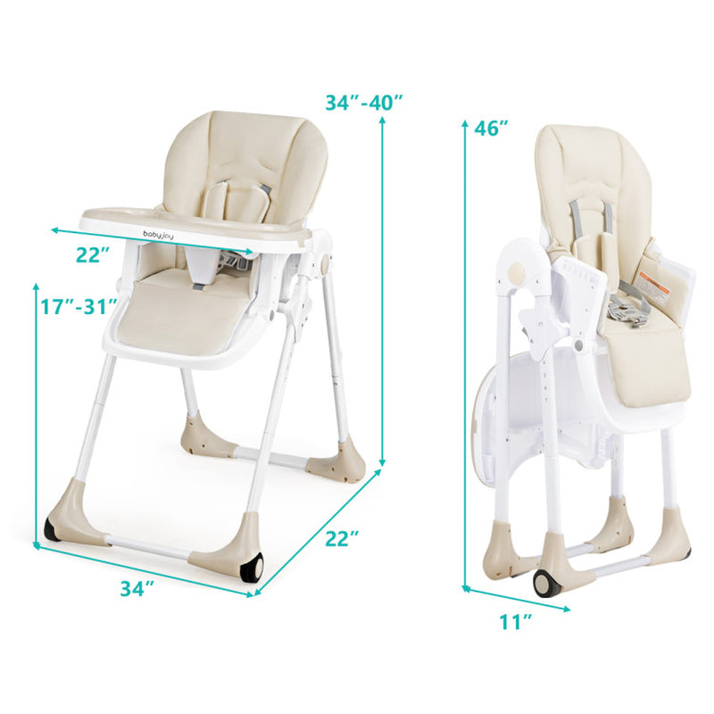 Baby Convertible High Chair with Wheels