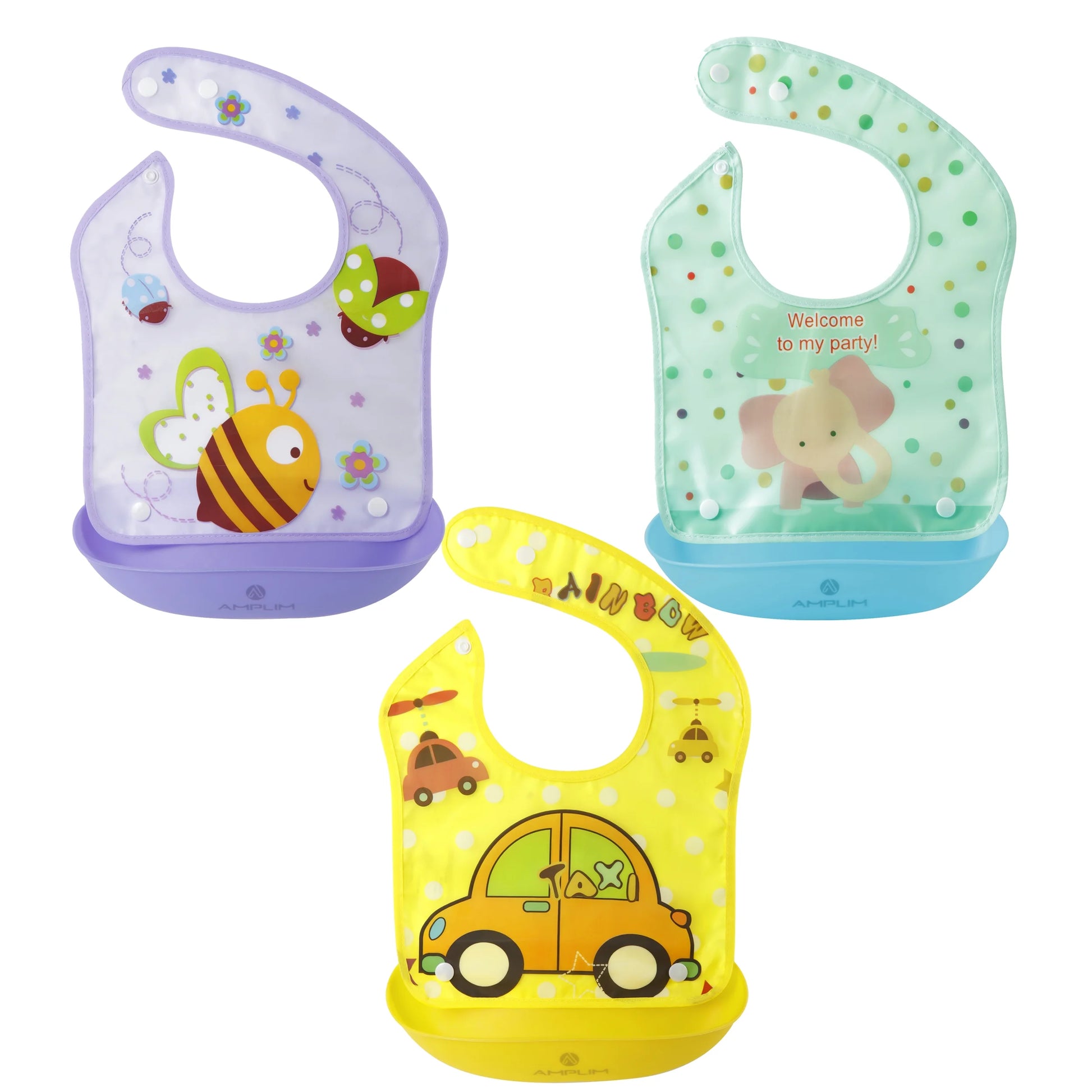 Waterproof Baby Bibs, Infant, 3 Piece