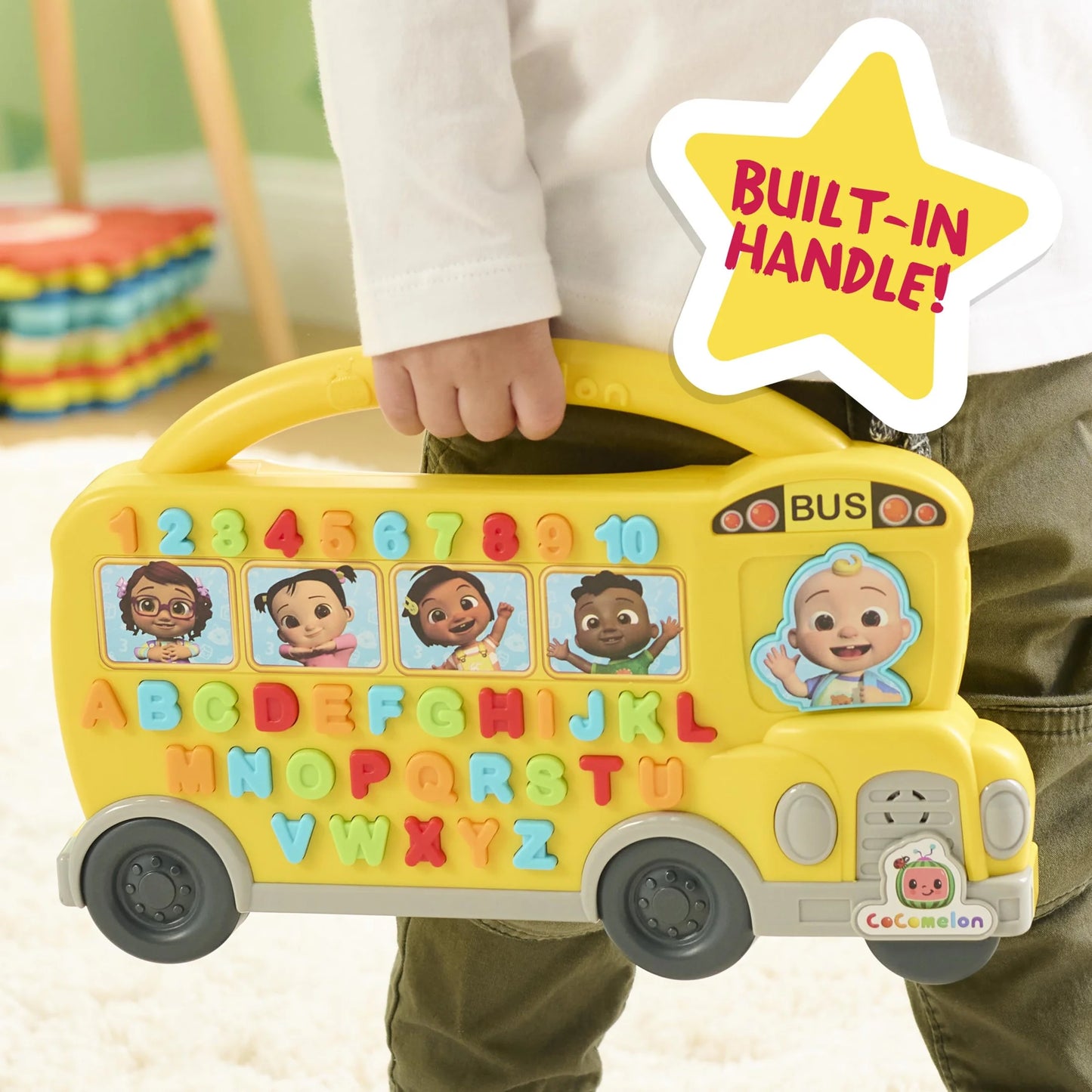 Learning Bus, over 85 Learning Phrases, Counting, Alphabet, Music, Sounds, Yellow Baby and Toddler Toys