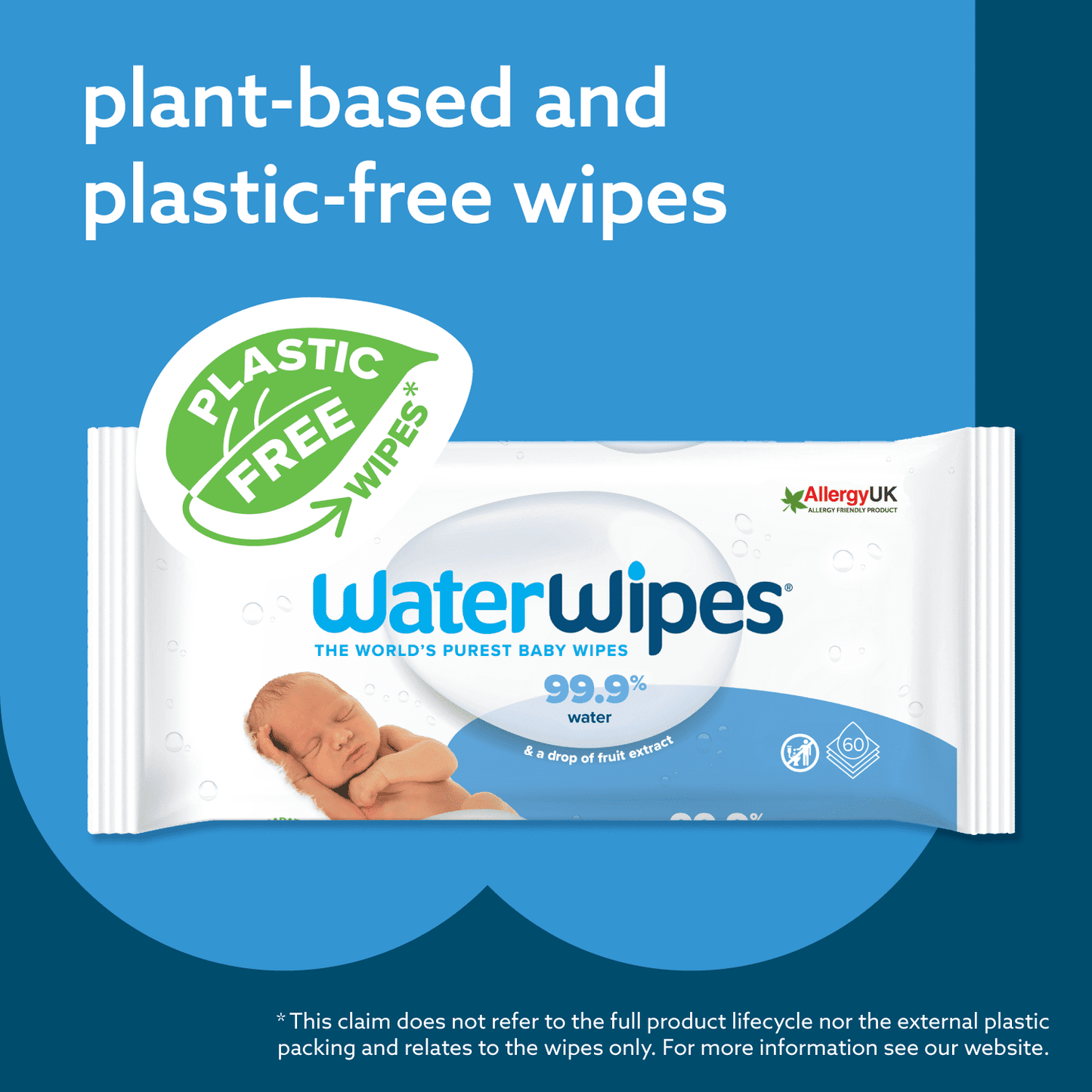 Original 99.9% Water Based Baby Wipes, Unscented, 9 Resealable Packs (540 Wipes) (Select for More Options)