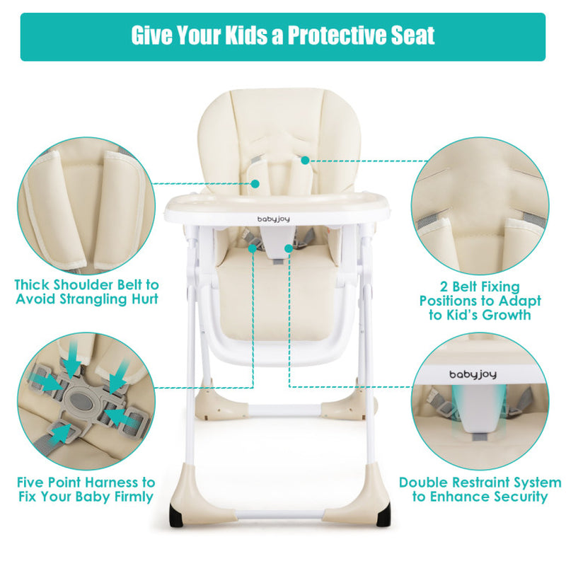 Baby Convertible High Chair with Wheels