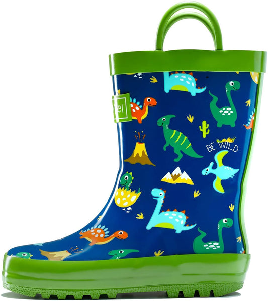 Toddler Rain Boots for Kids Unisex Kids Rain Boots for Boys and Girls, Handmade Natural Rubber Rain Boots for Children Botas Para Niños